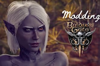create custom baldur gate 3, bg3 mods with weapons, armor, characters and vfx