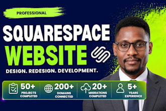 build squarespace website, design or redesign squarespace website development