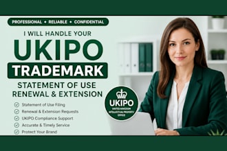handle your ukipo trademark statement of use renewal and extension
