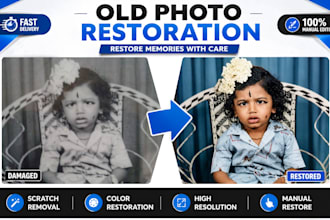 professionally restore old, damaged and faded photos