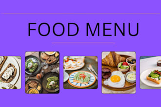 create foodmenu design for resturants