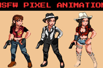 draw nsfw pixelart animation fakemon pokemon character trainer sprite sheet 8bit