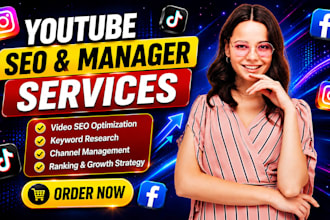do youtube SEO video promotion yt channel growth and video optimization expert