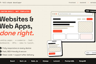 webdev custom website development web app full stack front end backend developer