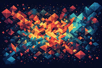create abstract geometric digital art