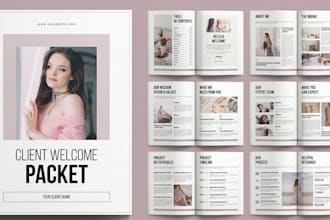 design vendor welcome packet, training workbook, procurement guide, canva slides