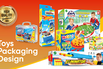 design toy packaging with print ready artwork
