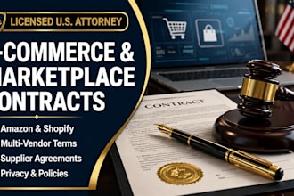prepare binding ecommerce seller contracts and supplier agreements