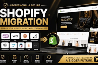 migrate your website to shopify from woocommerce, wix, squarespace or magento