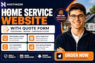design redesign hostinger home service website with quote form
