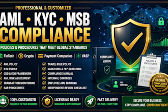 aml kyc compliances policies for fintech and crypto business, msb compliance