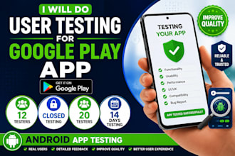 do user testing for google play app