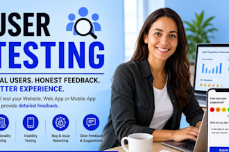 user test beta test manual test saas website app game and provide feedback
