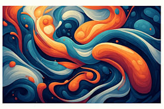 create unique digital abstract art