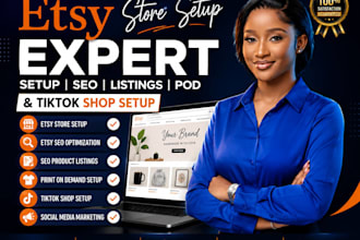 do etsy store setup, etsy SEO, product listing, pod and tiktok shop