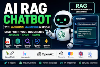 build ai rag chatbot using langchain, llamaindex and openai