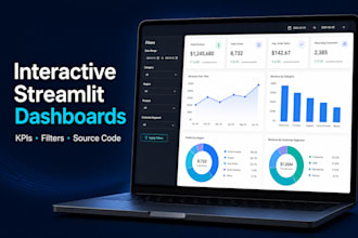 build an interactive streamlit dashboard for your data
