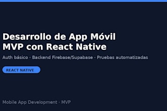 build your react native mobile app mvp