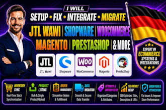 setup fix jtl wawi shopware woocommerce magento prestashop connector integration