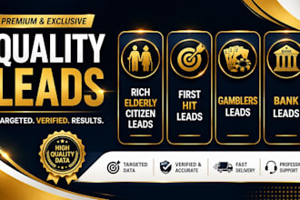 provide rich elderly citizen leads, first hit sweeps leads, gamblers leads