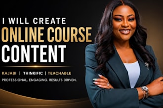 create online course content, kajabi course thinkific course teachable course