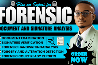 be your forensic document analyst, real or forged signature or handwriting