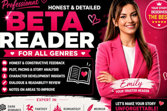 beta reader romance beta reader fantasy beta reader sci fi thriller beta reader