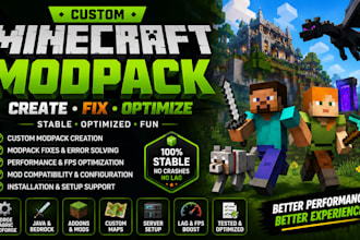 create fix and optimize minecraft modpacks forge  fabric neoforge spigot paper