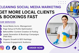 do social media marketing for cleaning business brand