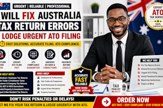fix australia tax return errors and lodge urgent ato filing services