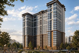 develop rc structure for tall highrise building, scraper,tower,condo2d,3d model