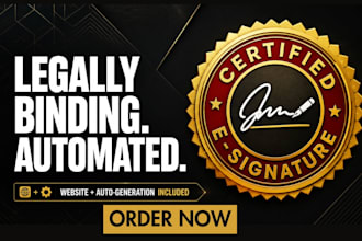 create contract automation website with e signature and auto generation docusign