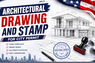 do architect mep design house plan 2d floor plan USA contruction drawing permit