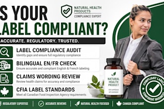 review and fix your natural health product label for health canada compliance
