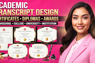 design pro award certificate diploma highschool transcript college transcript