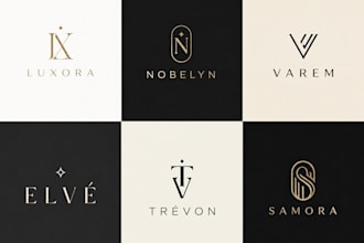 modern minimalist luxury business logo design