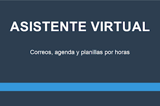 sere tu asistente virtual por horas con correos agenda y planillas