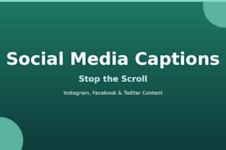 write social media captions for instagram and facebook