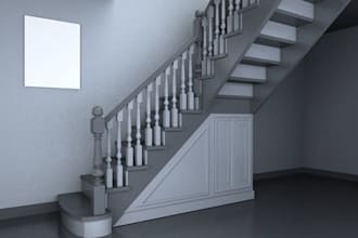 design modern 3d staircases, spiral and floating stairs with realistic renders