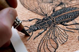design engrave and print a professional linocut project