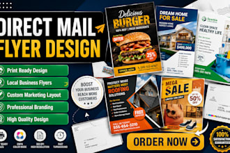 design a professional direct mail flyer for local business marketing