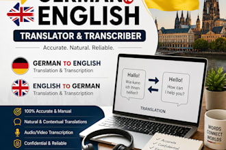 provide to german to english transcription and vice versa