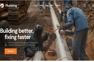 design wix plumbing website plumbing repair company emergency service website
