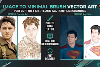 turn your photo into a modern minimal brush art portrait