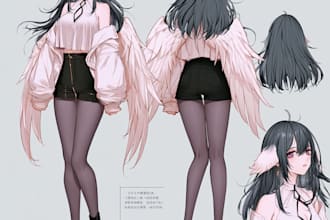 design original anime characters for games books and stories