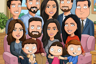 draw your portrait in a family guy style