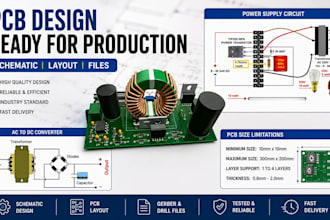 design ac dc converter and baterry charger and power supply pcb