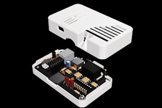 pcb enclosure , snap fit  design, raspberry pi casing, 3d cad design,3d printing