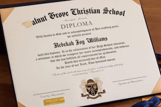 design diploma and university certificate or transcript, high school certificate