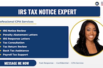 review irs tax notices and write penalty abatement letters as CPA in 24hours
